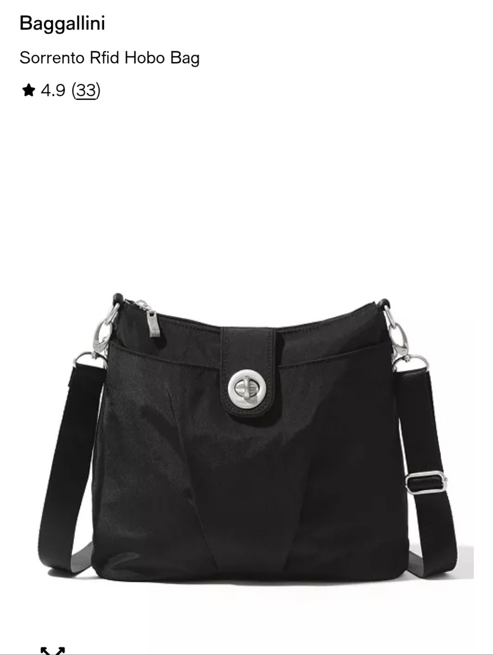 Baggalini Sorrento Rfid Hobo Bag